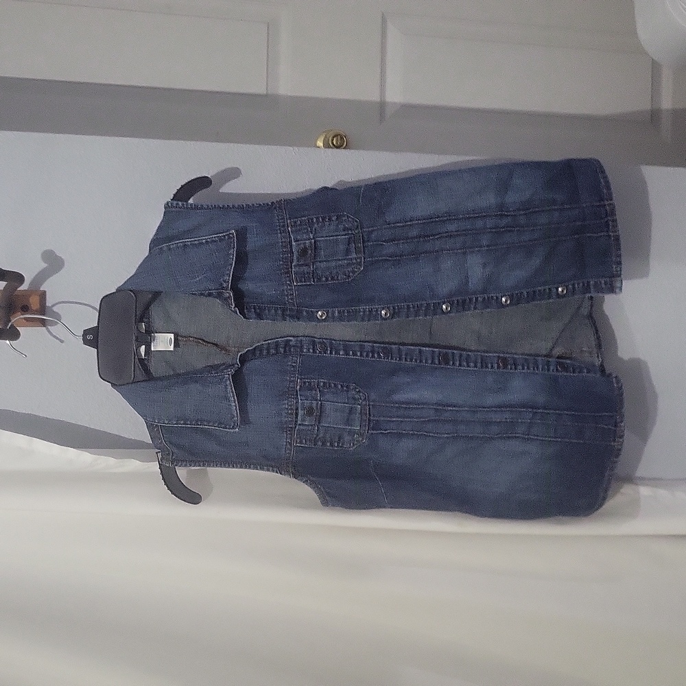 Women's Jean sleevless jacket